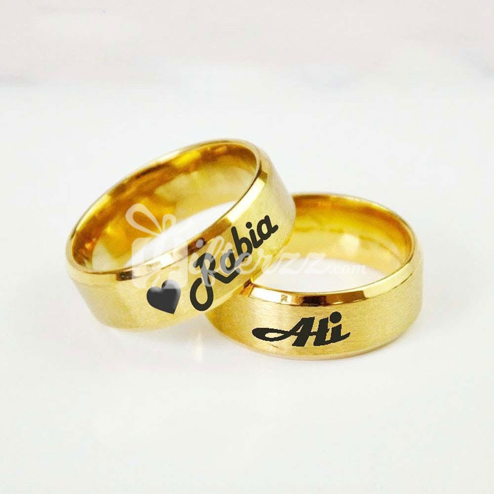 Gold Couple Name Ring Design 2024 | towncentervb.com
