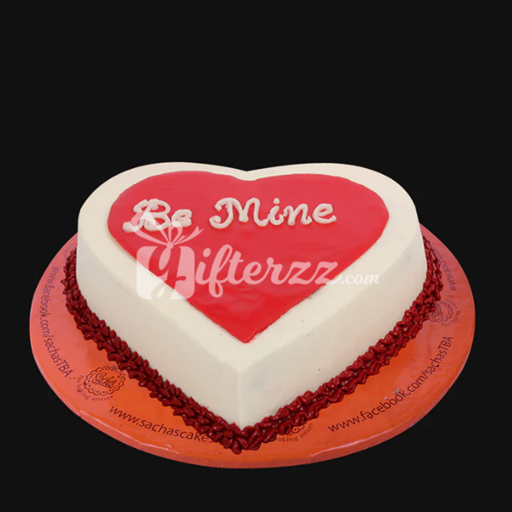 Be Mine Heart Shape Cake by Sacha’s - Gifterzz