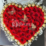 Heart Fill with Roses and Chocolates
